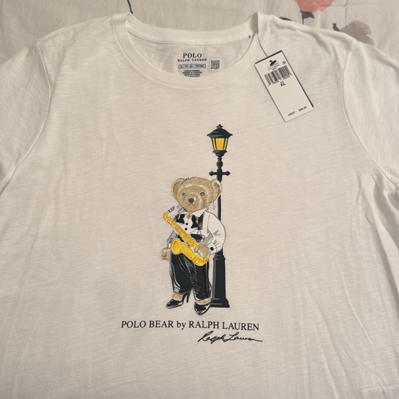 AMAZING Find! white Polo by Ralph Lauren woman’s iconic bear shirt. - Picture 6 of 8